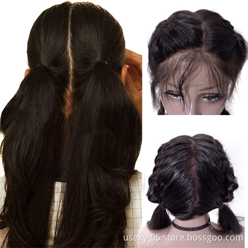 180% Density Unprocessed Original Real Human Long Hair Full Lace Front Cuticle Aligned Wig